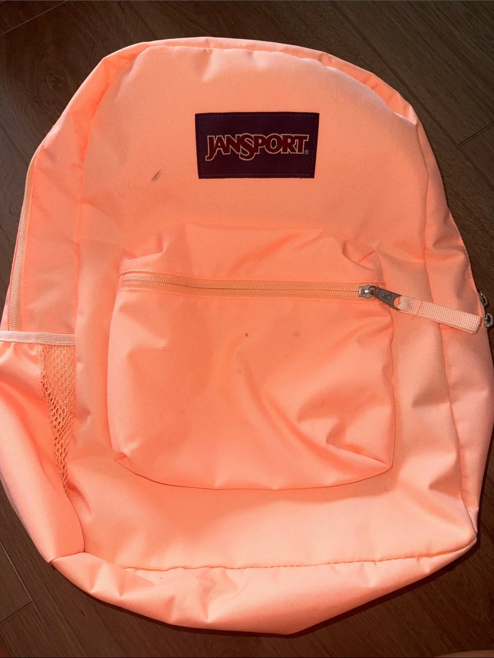 Neon peach backpack